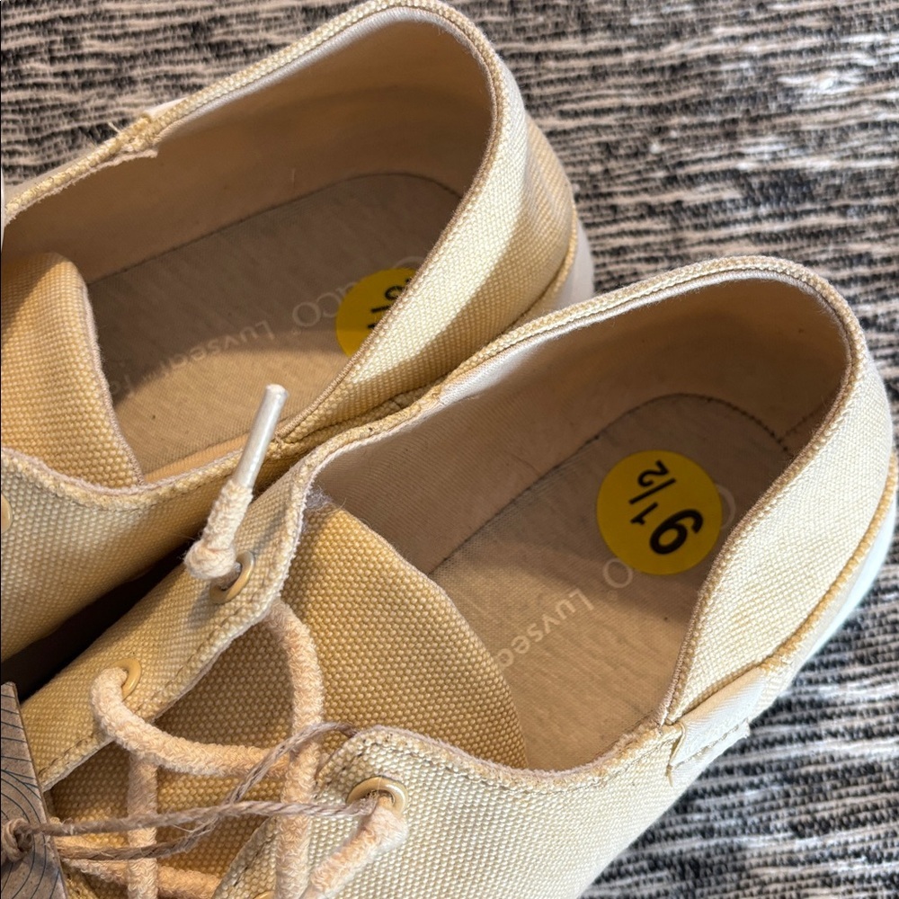 Chaco Chillos sneakers women size‎ 9.5 yellow lace up padded canvas upper - Picture 3 of 4